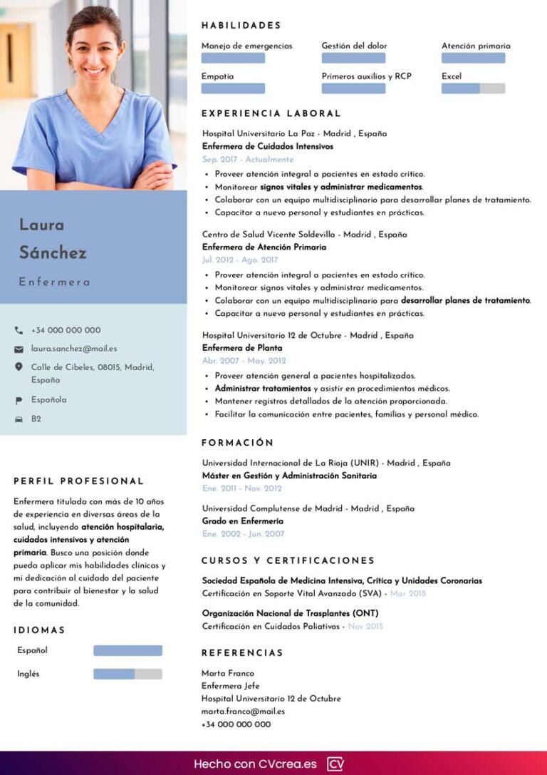 Cómo Hacer un Currículum Vitae de Enfermería Sin Experiencia