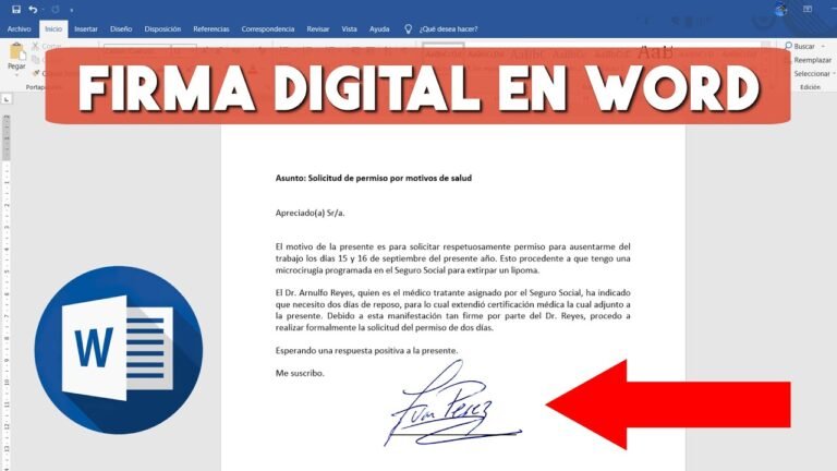 como poner mi firma digital en un documento de word facilmente