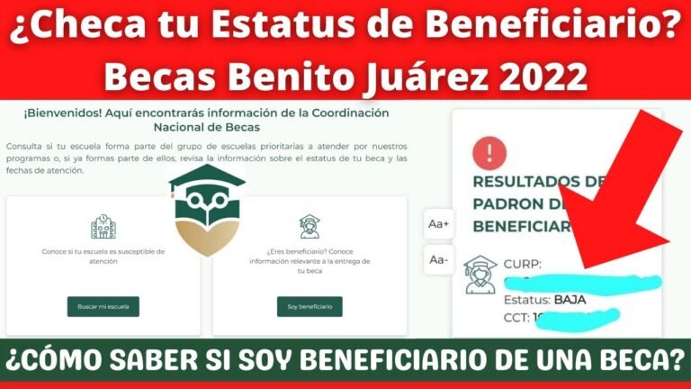 como puedo saber si soy beneficiario de la beca benito juarez