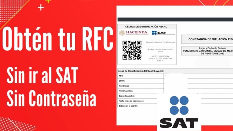 Cómo Puedo Sacar Mi RFC Sin Acudir Presencialmente al SAT
