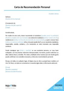 como redactar una carta de recomendacion personal efectiva y clara