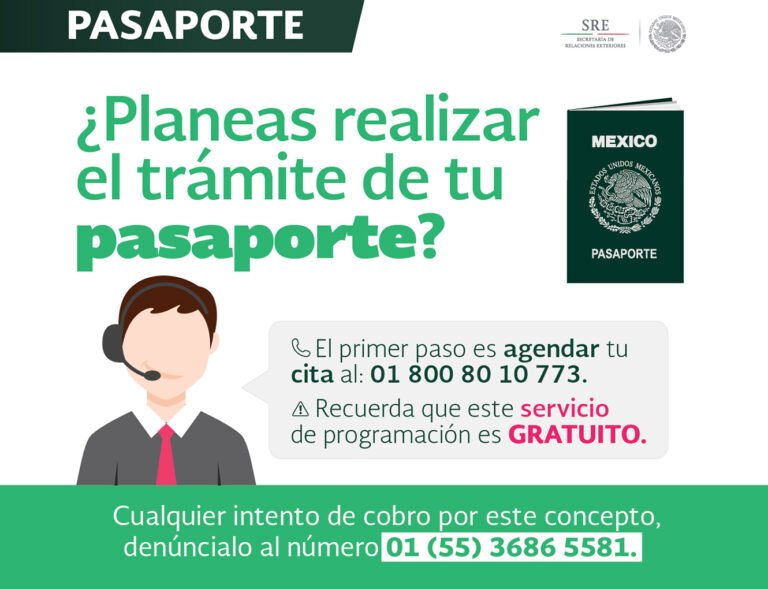 como solicitar cita para pasaporte mexicano por telefono