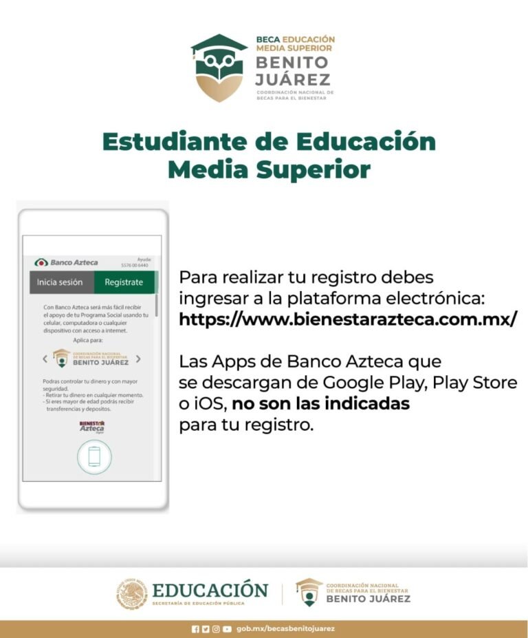cual es la pagina oficial para el registro de becas benito juarez