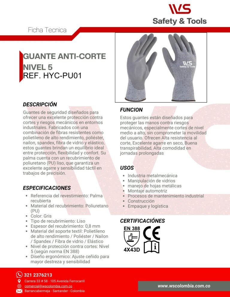 Para Qué Sirve La Ficha Técnica De Guantes Anticorte Y Cómo Interpretarla