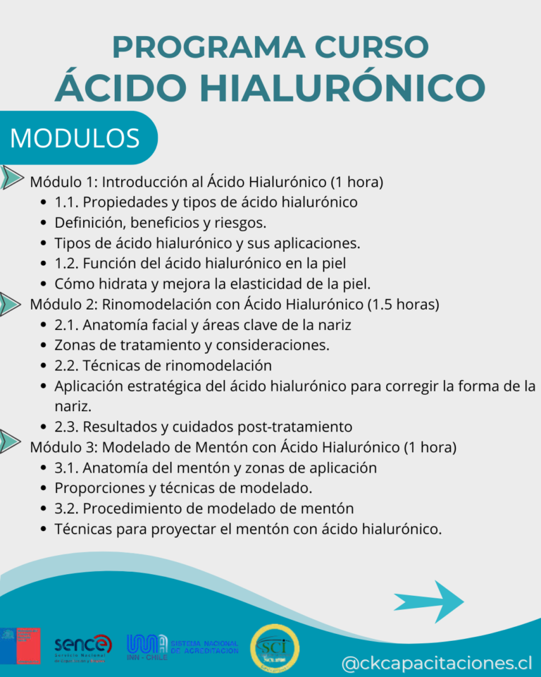 que beneficios tiene un curso de acido hialuronico para tu carrera
